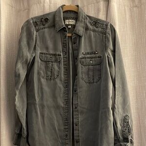 Express Charcoal Button-Up Shirt